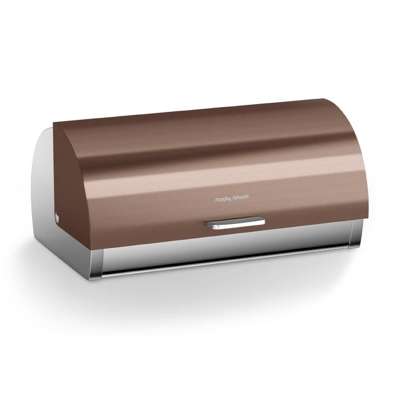 Morphy Richards Accents Roll Top Bread Bin Copper
