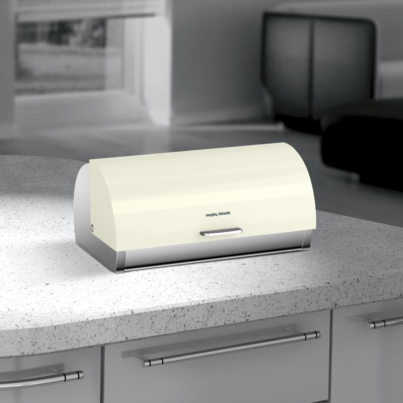 Morphy Richards Accents Roll Top Bread Bin Ivory Cream