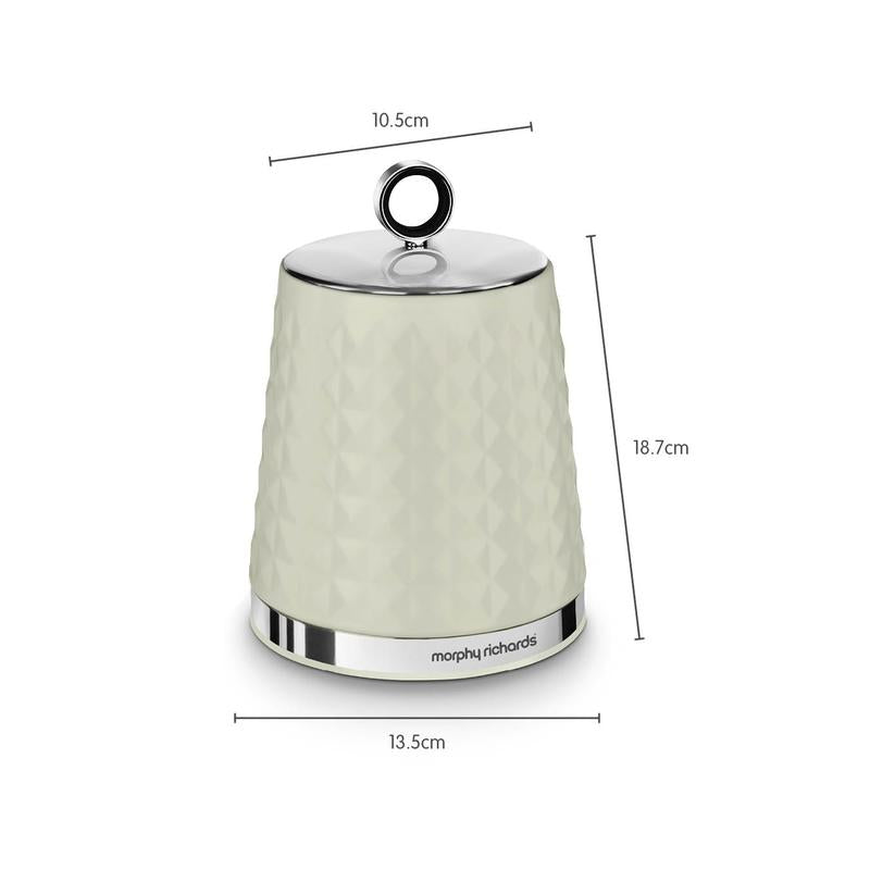 Morphy Richards Dimensions Set of 3 Canisters Ivory Cream