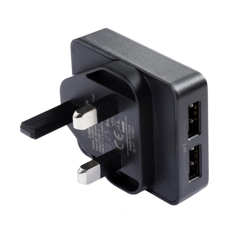 Wall Charger 2.4A 2USB UK