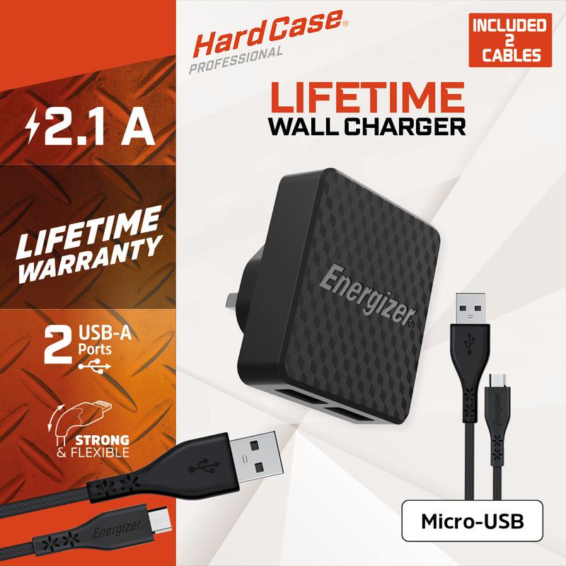 Wall Charger 2.4A 2USB UK