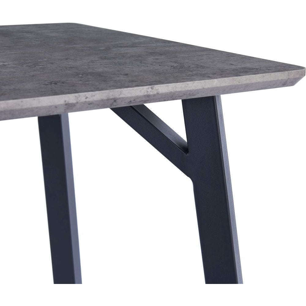 Essentials	Dining Tables 1.2m Rectangular Dining Table - Paper Wrap Granite effect top/Powder coated black legs	Grey Top/Black Legs