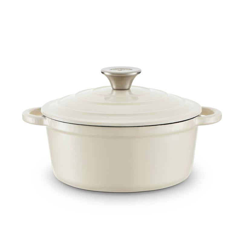 Barbary Oak Foundry 20cm Round Cast Iron Casserole Limoges Blue