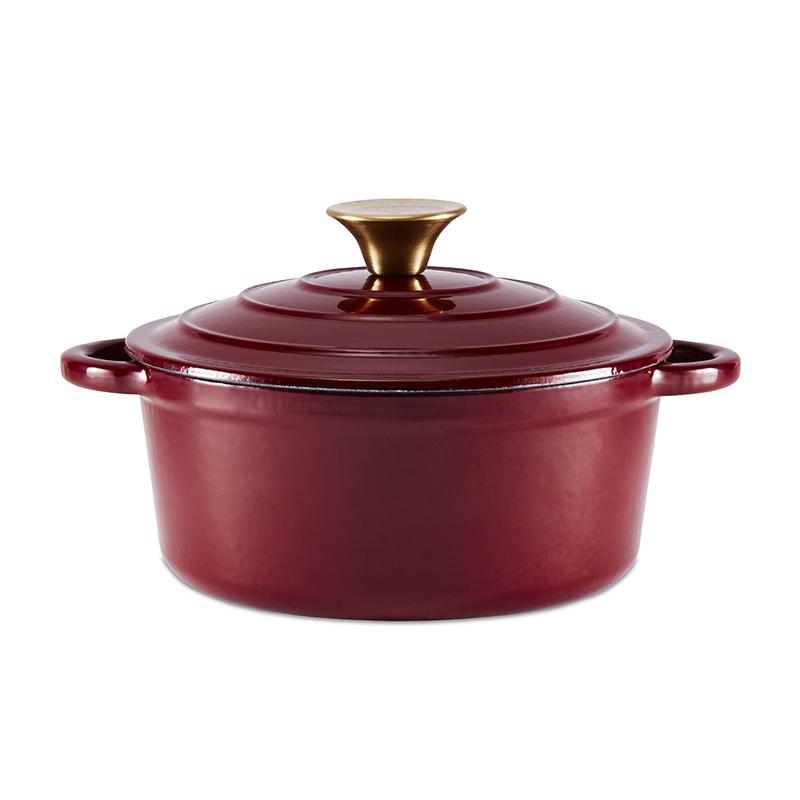 Barbary Oak Foundry 20cm Round Cast Iron Casserole Limoges Blue