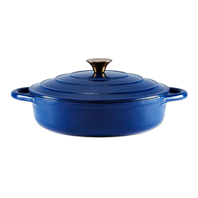 Barbary Oak Foundry 28cm Shallow Cast Iron Casserole Limoges
