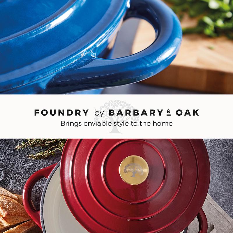 Barbary Oak Foundry 28cm Shallow Cast Iron Casserole Limoges