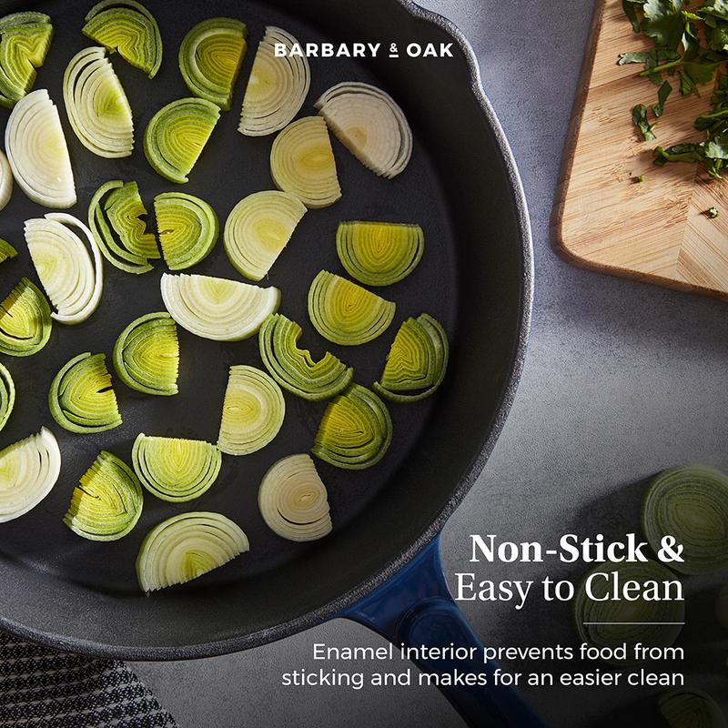 Barbary Oak 26cm Cast Iron Round Frying Pan