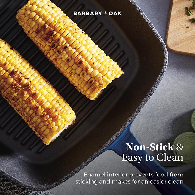 Barbary Oak 26cm Cast Iron Grill Pan