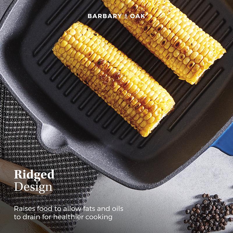Barbary Oak 26cm Cast Iron Grill Pan