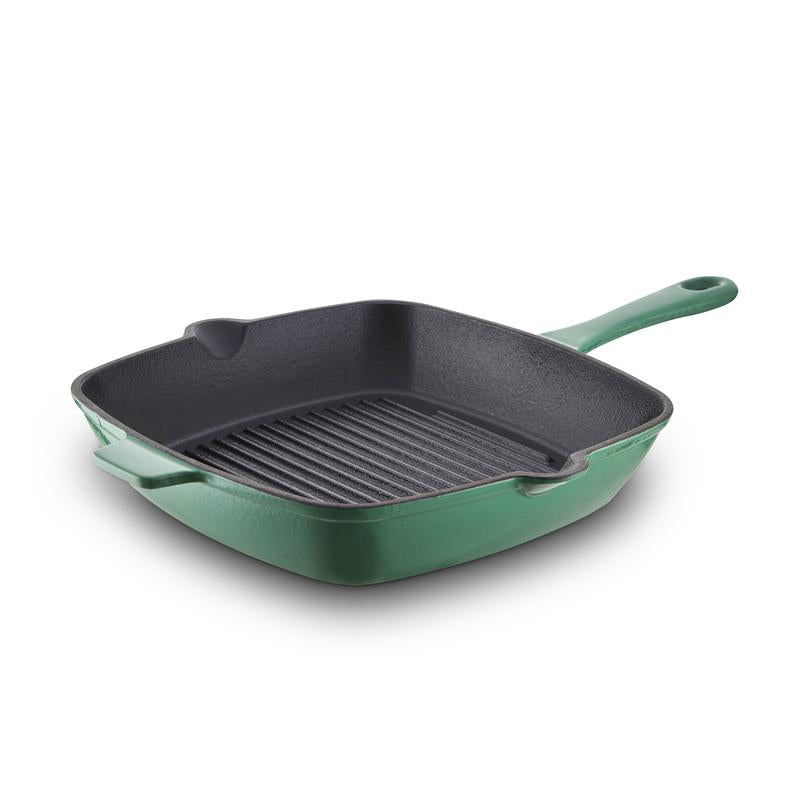 Barbary Oak 26cm Cast Iron Grill Pan