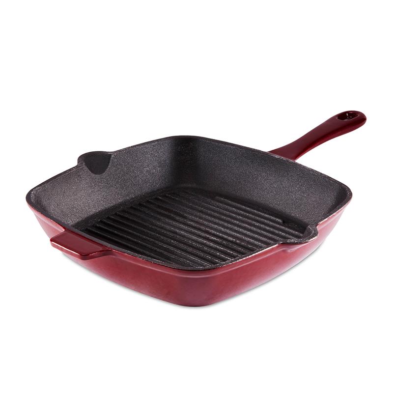 Barbary Oak 26cm Cast Iron Grill Pan