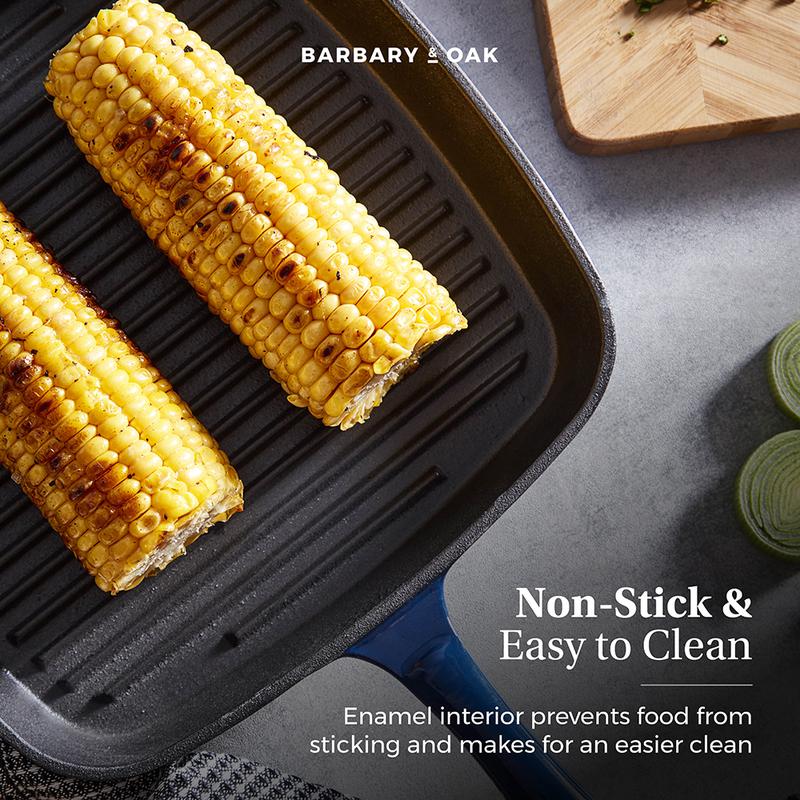 Barbary Oak 23cm Cast Iron Grill Pan