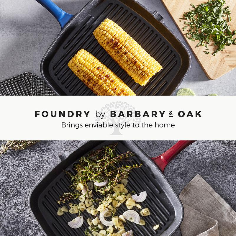 Barbary Oak 23cm Cast Iron Grill Pan