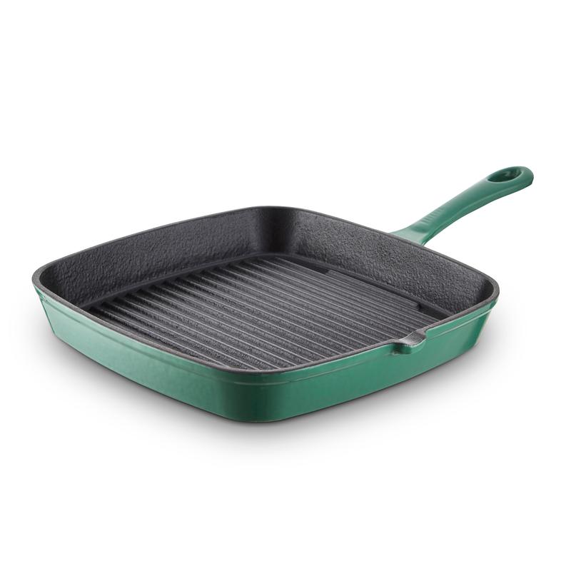 Barbary Oak 23cm Cast Iron Grill Pan