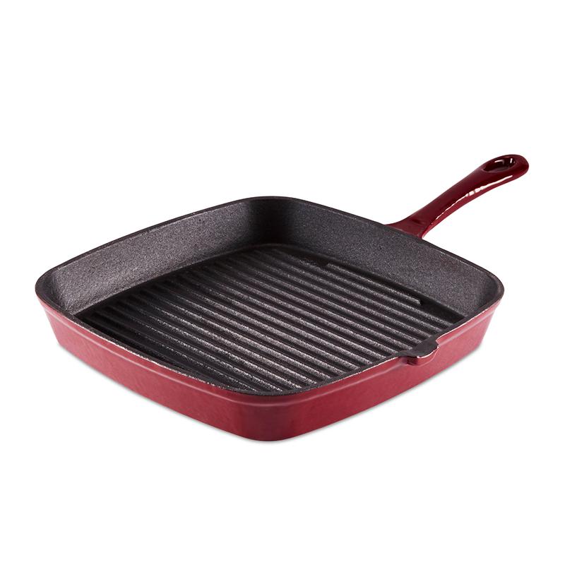 Barbary Oak 23cm Cast Iron Grill Pan