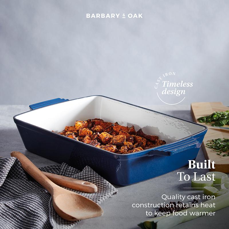 Barbary Oak 39cm Cast Iron Roaster