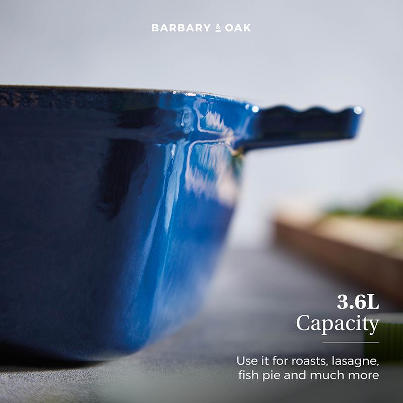 Barbary Oak 39cm Cast Iron Roaster
