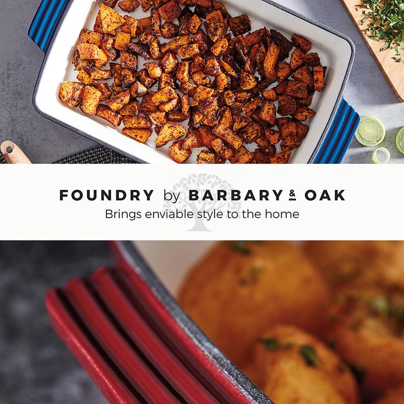 Barbary Oak 39cm Cast Iron Roaster