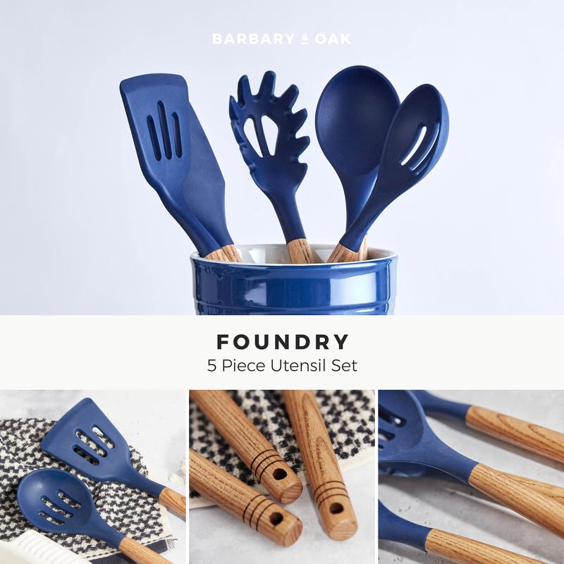 Foundry 5 Piece Utensil Set Limoges Blue