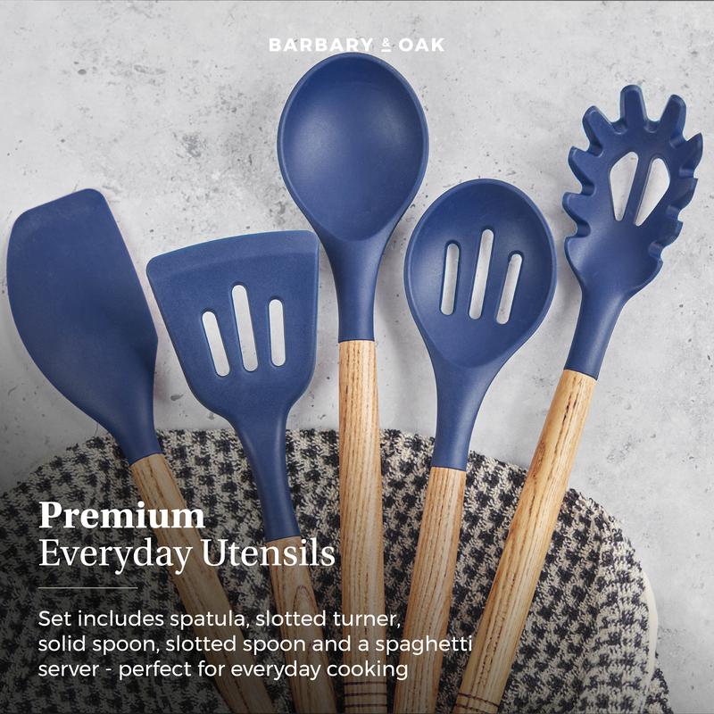 Foundry 5 Piece Utensil Set Limoges Blue