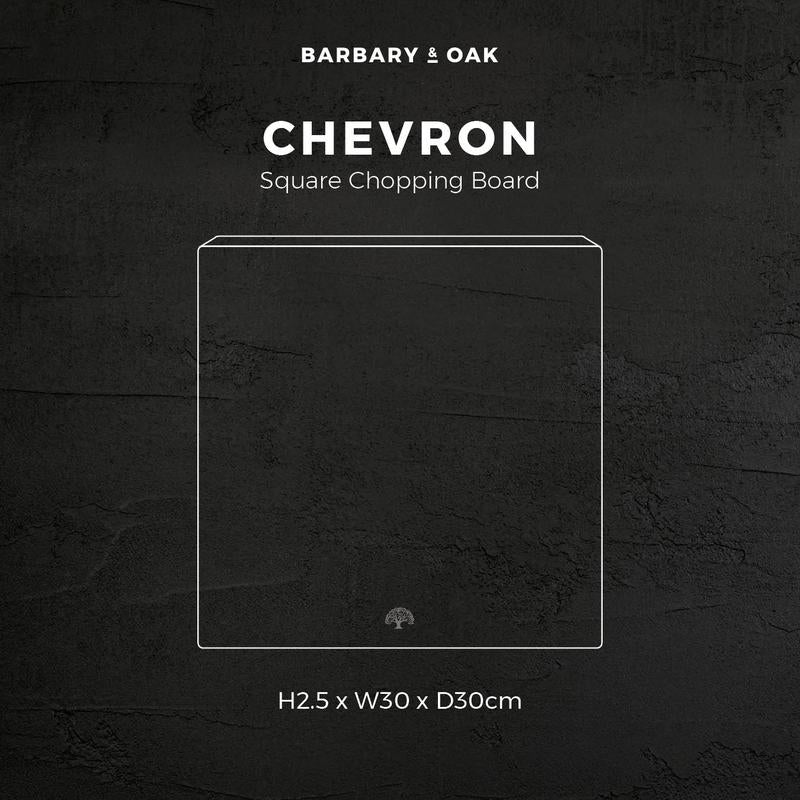 Square Acacia Chevron Chopping Board