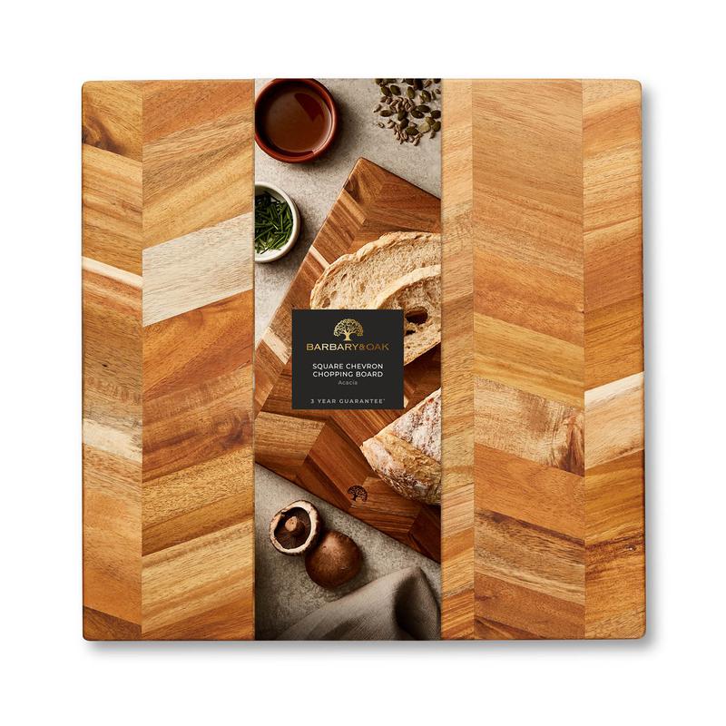 Square Acacia Chevron Chopping Board