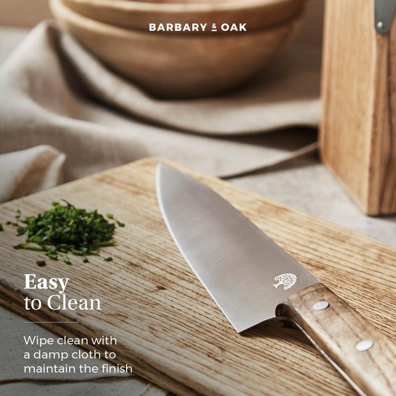 Hoxton Vintage 5 Piece Knife Set with Ash Wood Block