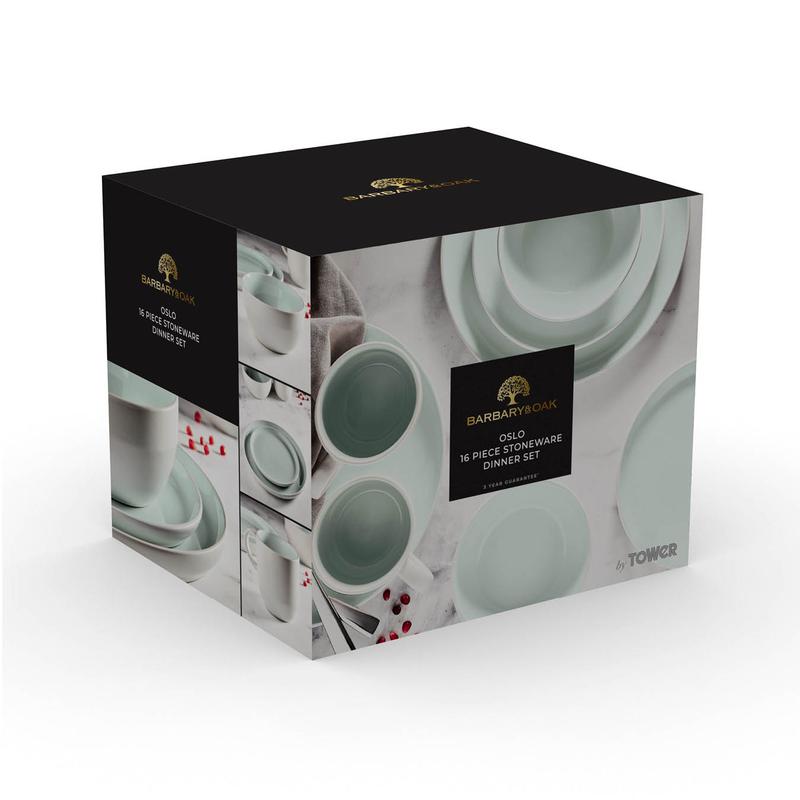 Barbary Oak Oslo 16 Piece Dinnerware Set