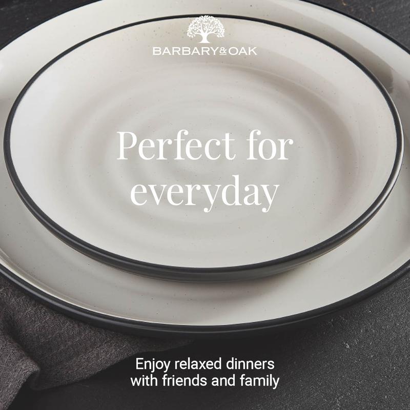 Barbary Oak Cascade 16 Piece Dinnerware Set - BO867006BLK