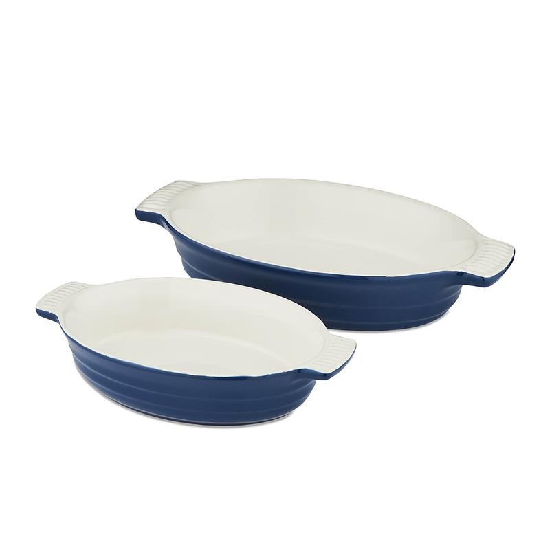 Barbary Oak Oval Oven Dish Set of 2