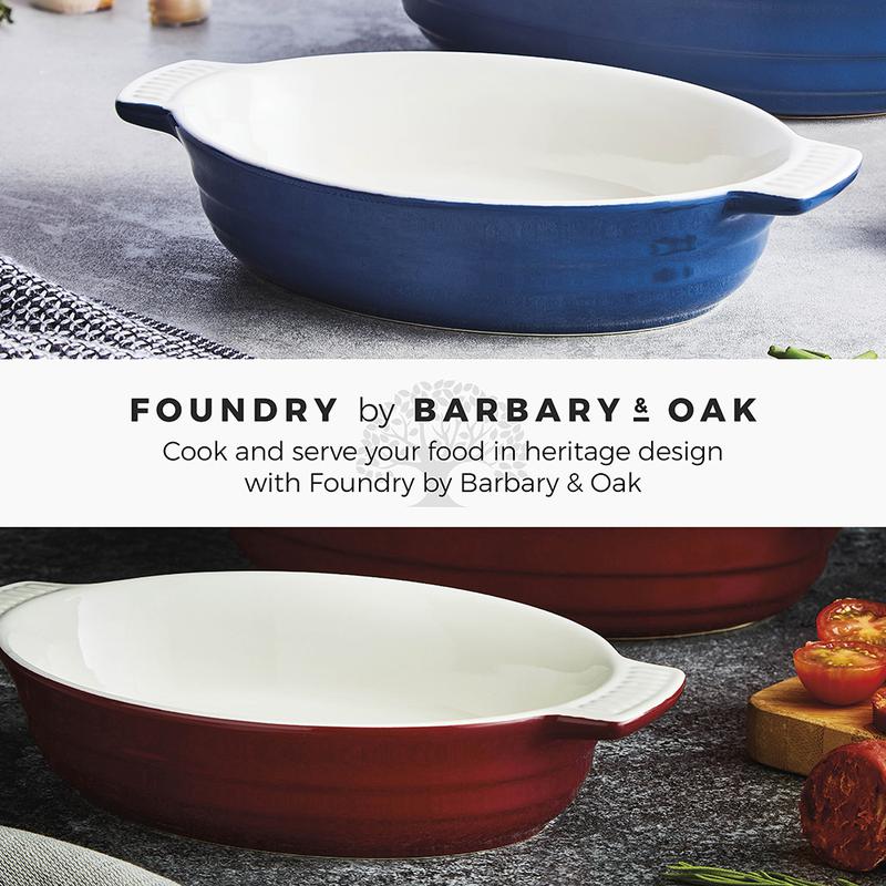 Barbary Oak Oval Oven Dish Set of 2