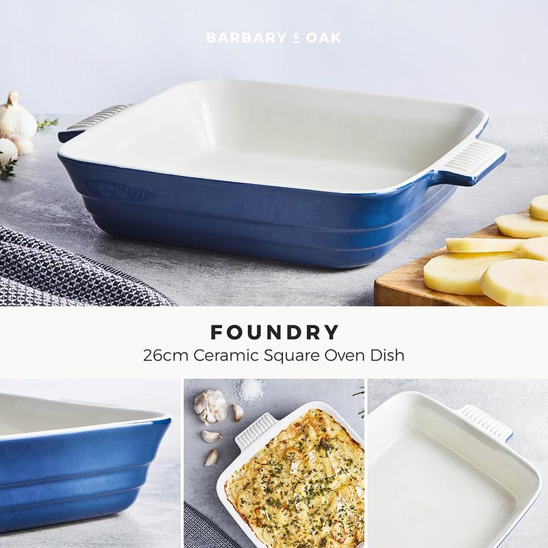 Barbary Oak 26cm Ceramic Square Oven Dish