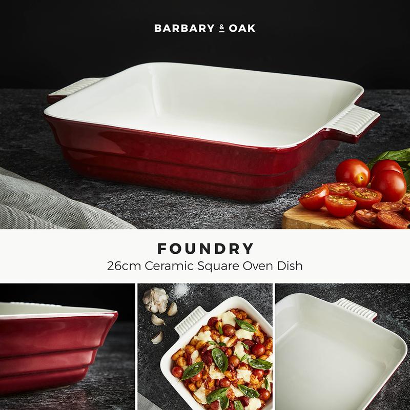 Barbary Oak 26cm Ceramic Square Oven Dish