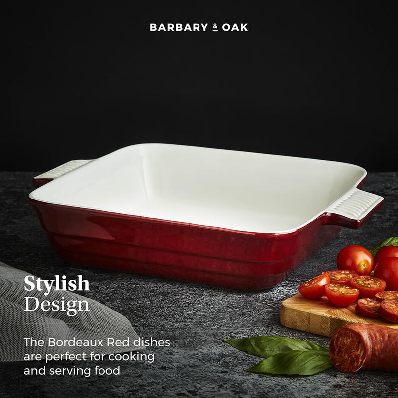 Barbary Oak 26cm Ceramic Square Oven Dish