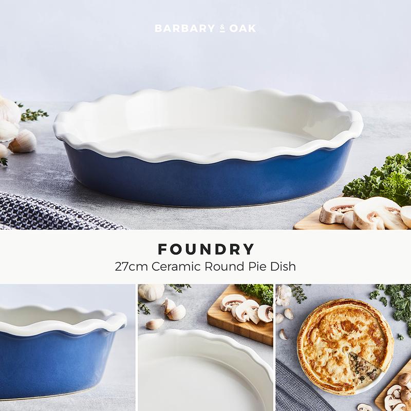 Barbary Oak Foundry 27cm Ceramic Pie Dish
