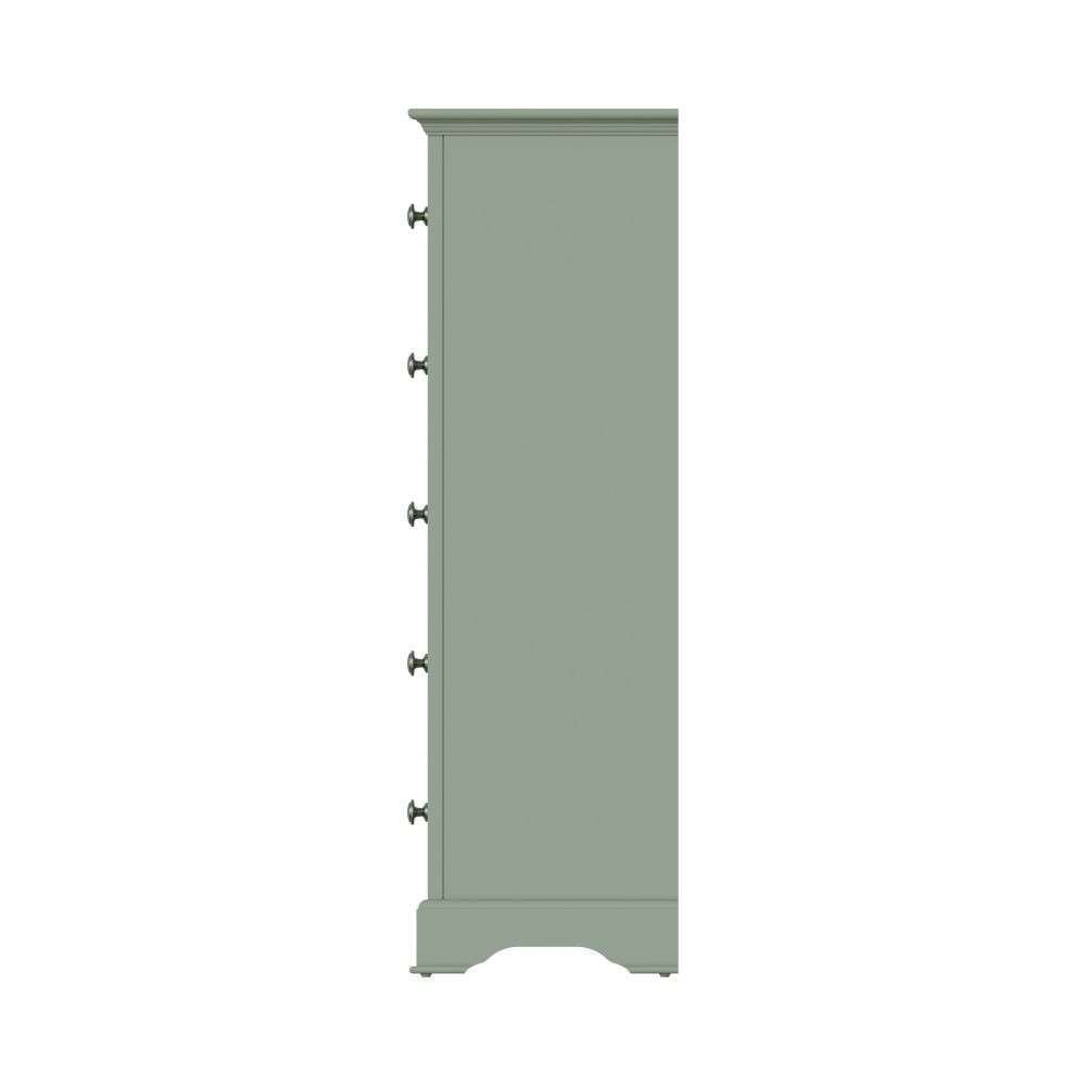 Essentials BP Bedroom - Cactus green 5 Drawer Narrow Chest