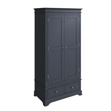 Essentials 2 Door Wardrobe - Midnight Grey