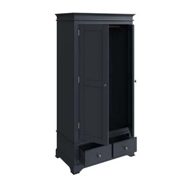 Essentials 2 Door Wardrobe - Midnight Grey