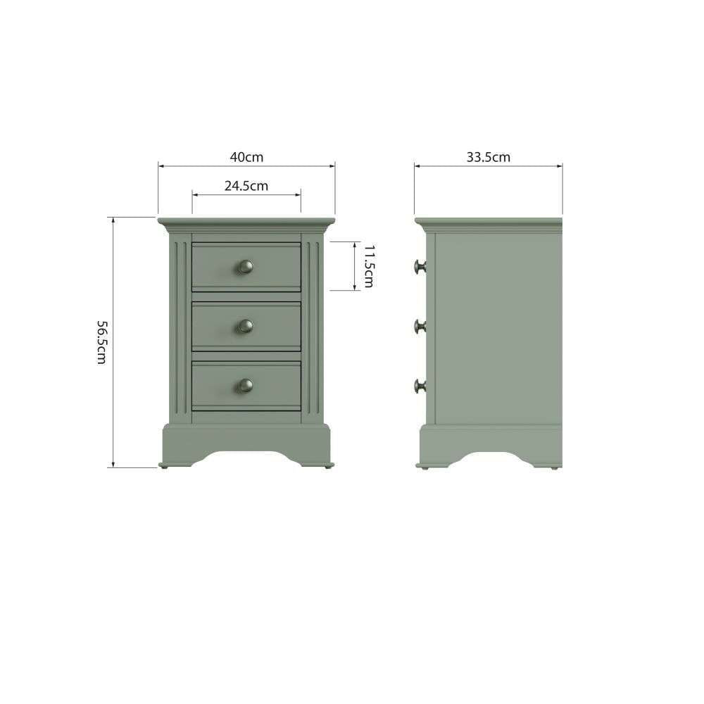 Essentials	BP Bedroom - Cactus green Large Bedside Cabinet