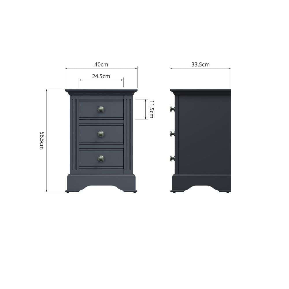 Essentials BP Bedroom - Midnight Grey Large Bedside