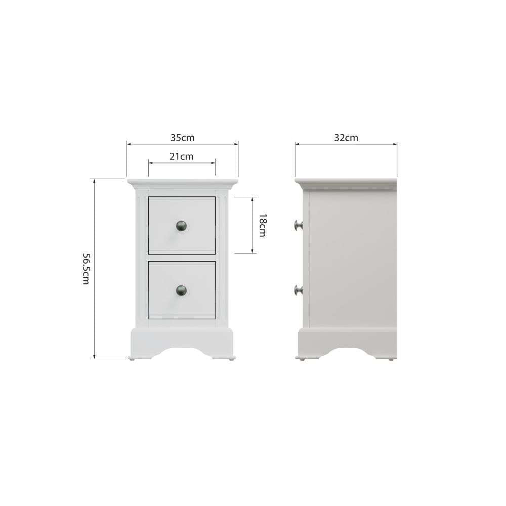 Essentials BP Bedroom - White Small Bedside