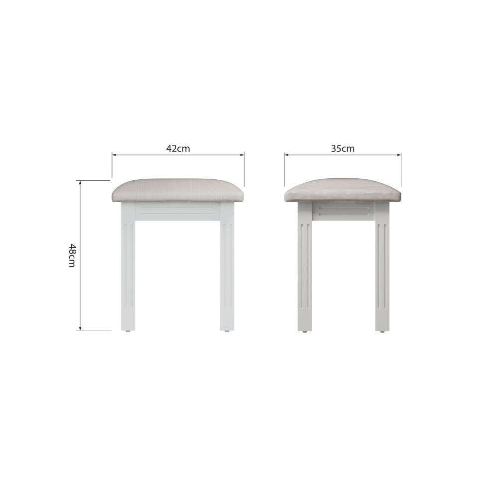 Essentials BP Bedroom - White Stool