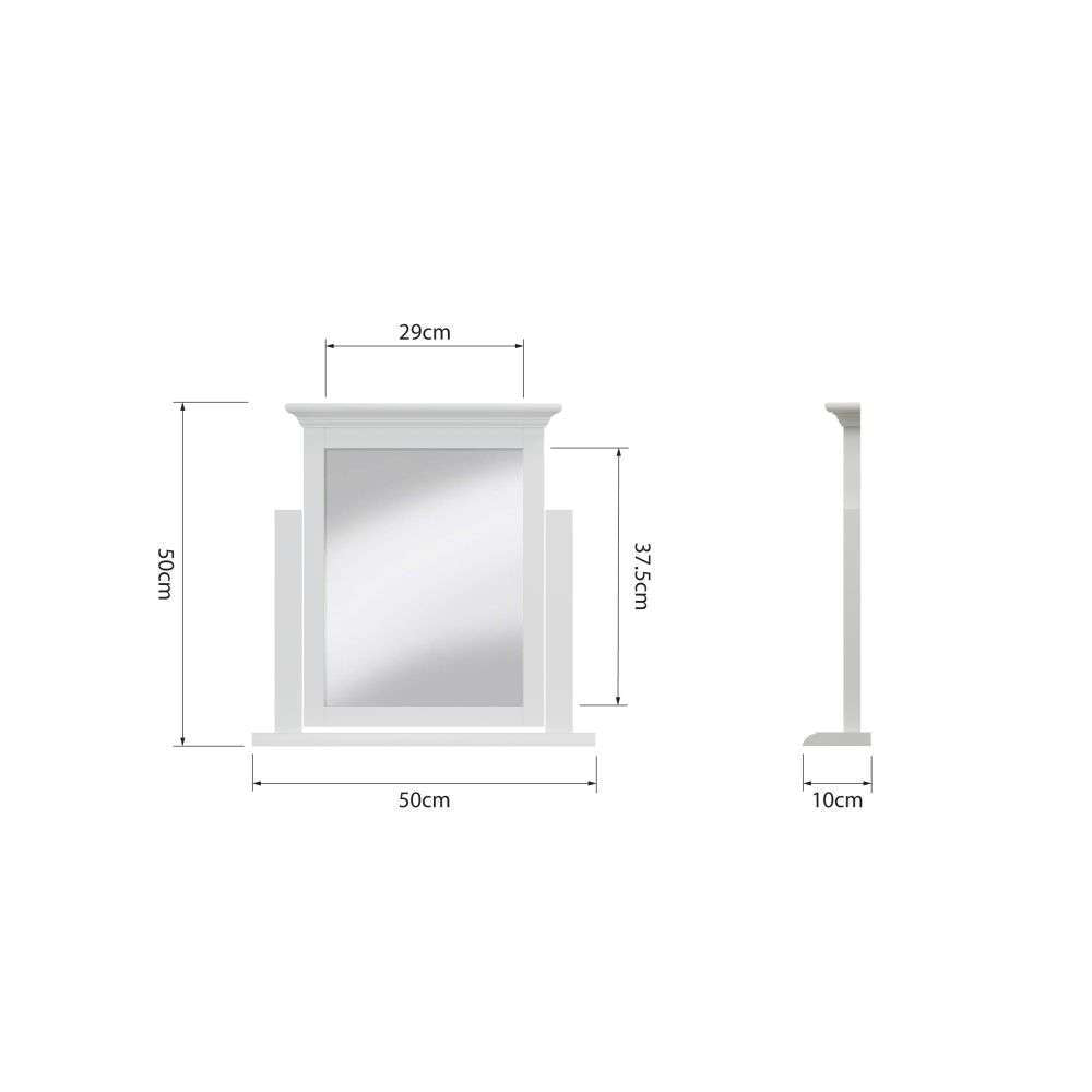 Essentials	BP Bedroom - White Trinket Mirror