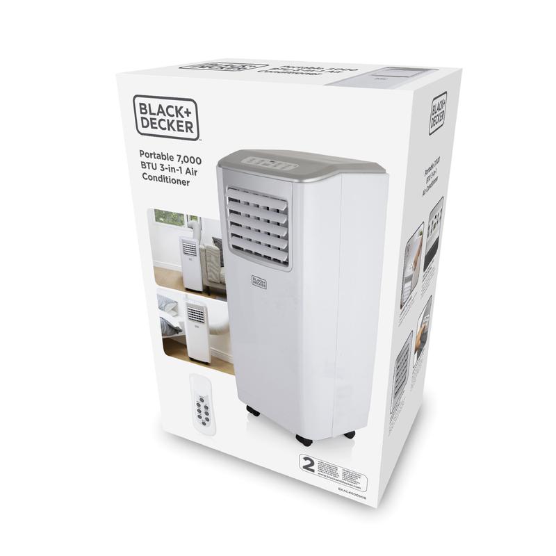 BLACK+DECKER Portable 7000 BTU 3-in-1 Air Conditioner White - BXAC40005GB