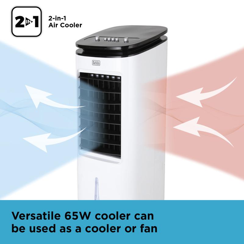 BLACK+DECKER 7 Litre Portable 2-in-1 Air Cooler White