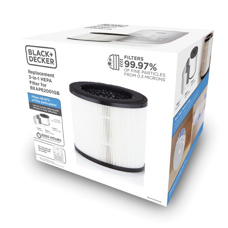 BLACK+DECKER Air Purifier HEPA 13 Filter - BXAP62003GB