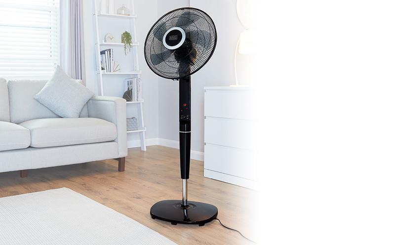 BLACK+DECKER 16 Inch Pedestal Fan with Figure 8 Oscillation and Timer Black - BXFP51006GB