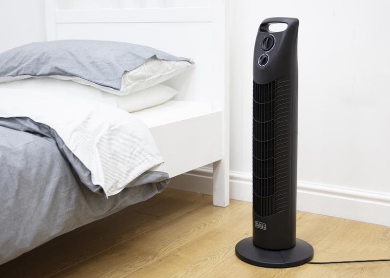 BLACK+DECKER 30 Inch Tower Fan with 2 Hour Timer in Black