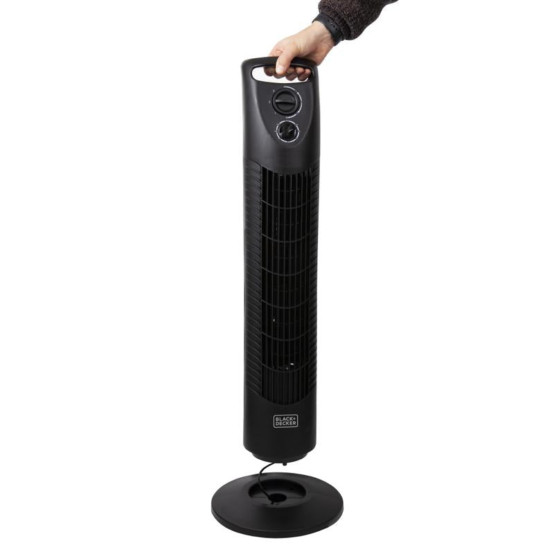 BLACK+DECKER 30 Inch Tower Fan with 2 Hour Timer in Black - BXFT50002GB