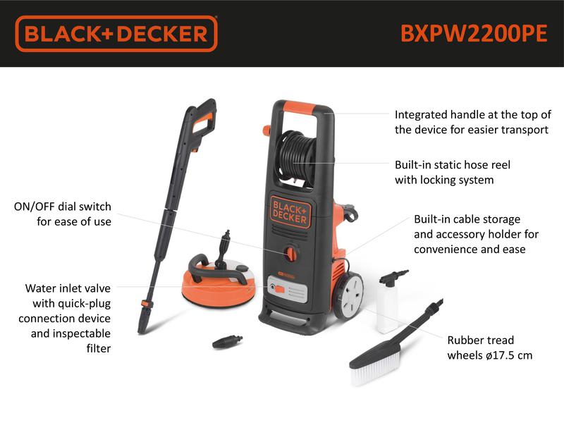 BLACK+DECKER 2200E Pressure Washer